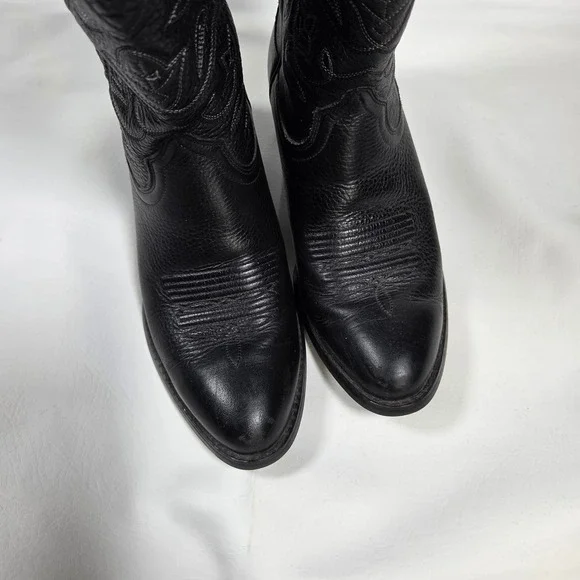 Ariat Heritage Western Cowboy Boots Women 7B Black Leather 10001037 - Picture 7 of 9